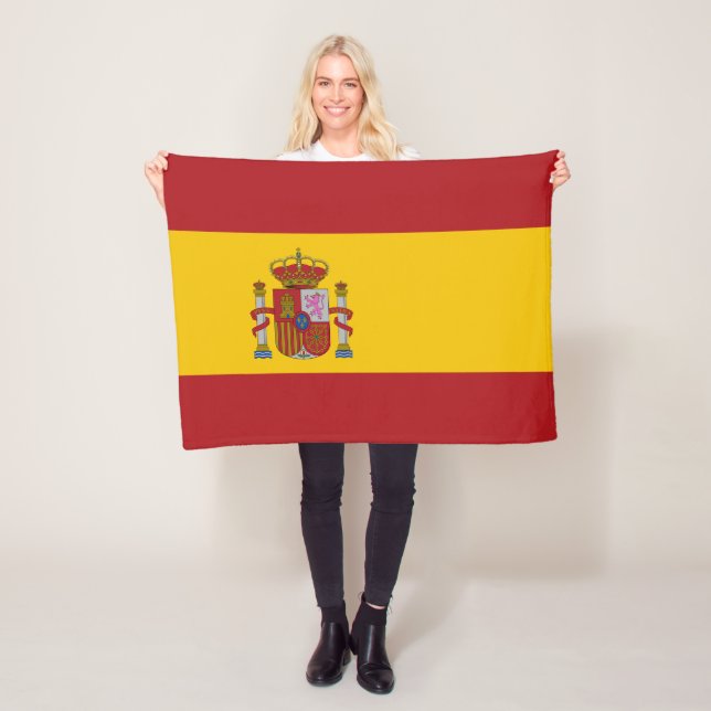 Spaniens flagga fleecefilt (På plats)