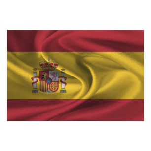 Spaniens flagga fototryck
