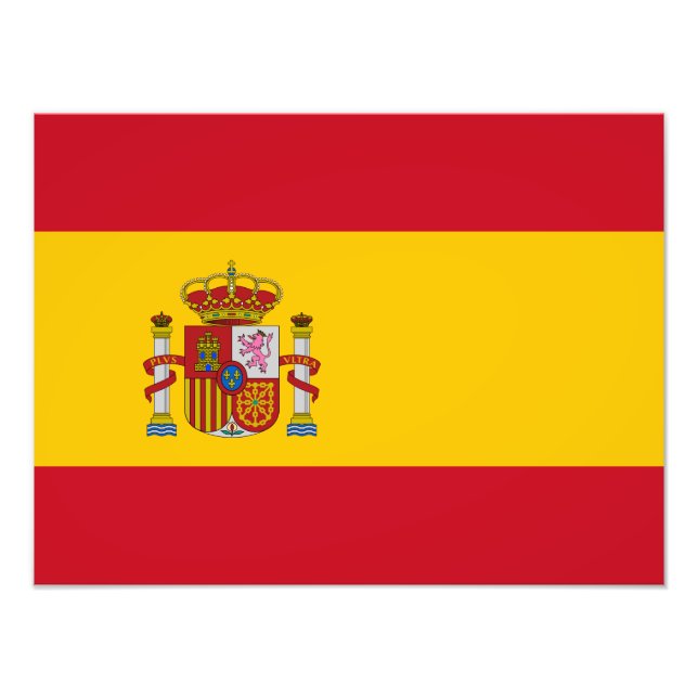 Spaniens flagga fototryck (Framsidan)