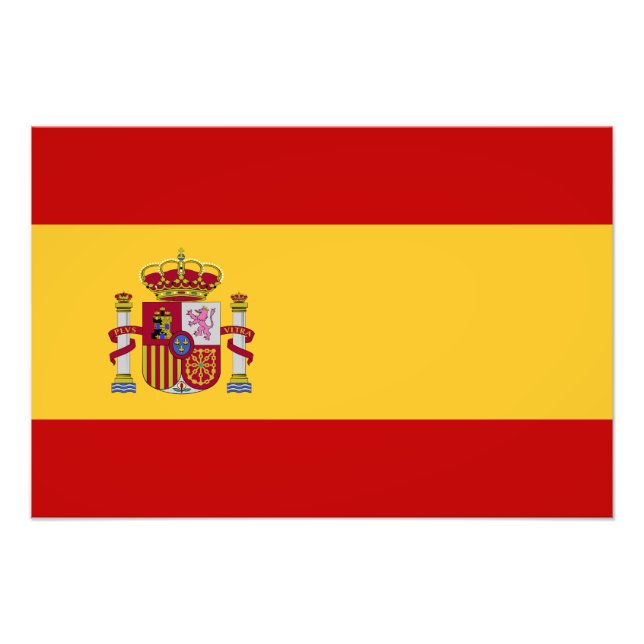 Spaniens flagga fototryck (Framsidan)
