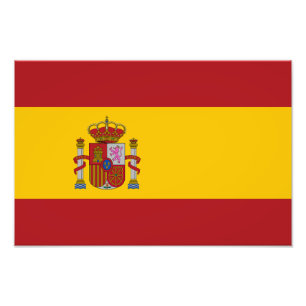 Spaniens flagga fototryck