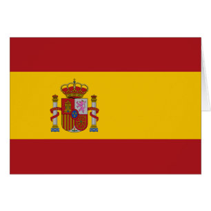 Spaniens flagga hälsningskort