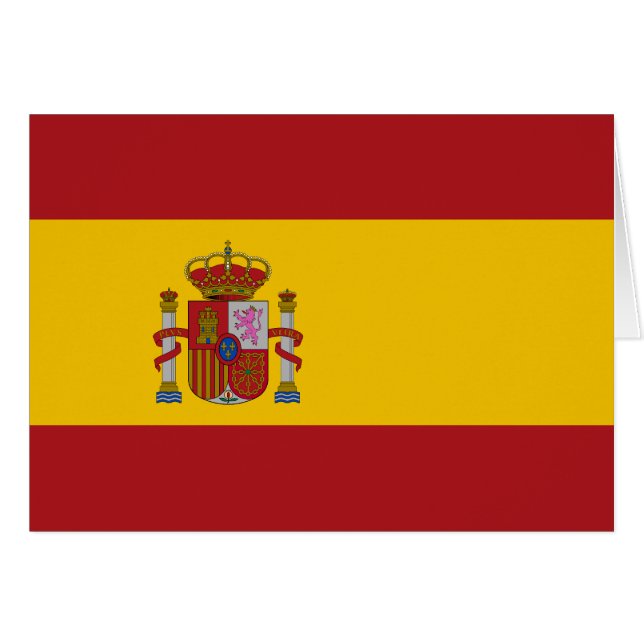 Spaniens flagga hälsningskort (Framsidan Horizontal)