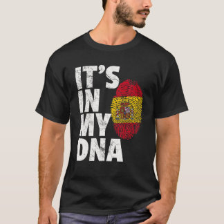 Spaniens Flagga I MY DNA-julgåva C T Shirt
