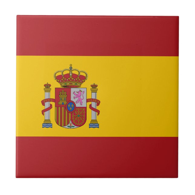 Spaniens flagga kakelplatta (Framsidan)