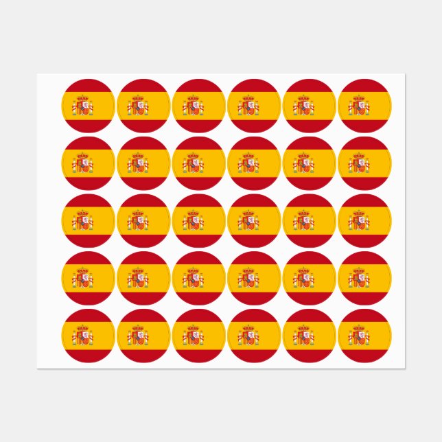 Spaniens flagga klistermärke (Ark)