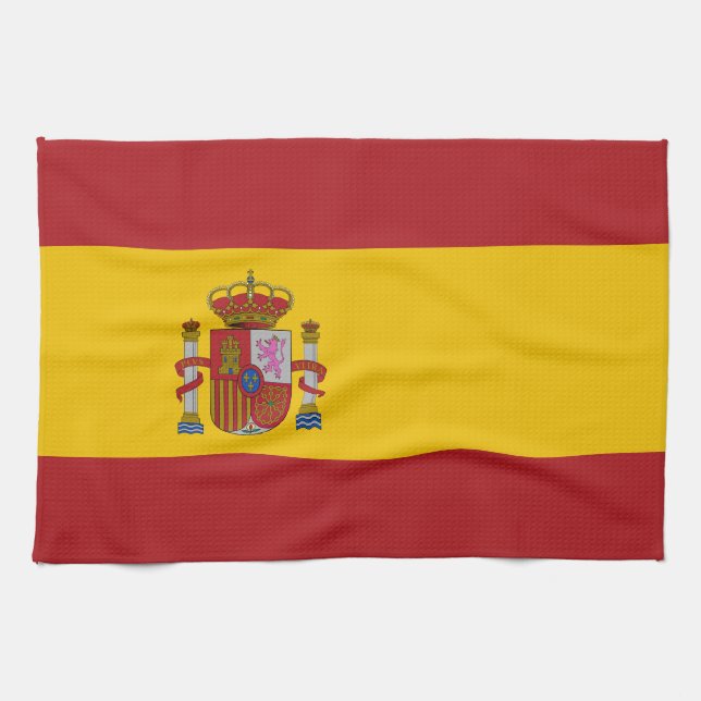 Spaniens flagga kökshandduk (Horisontell)