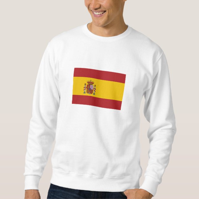 Spaniens flagga lång ärmad tröja (Framsida)
