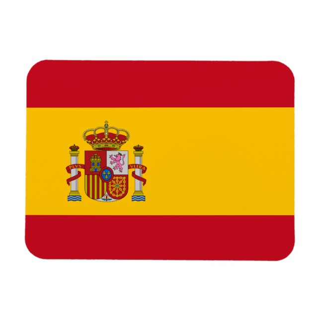 Spaniens flagga magnet (Horisontell)
