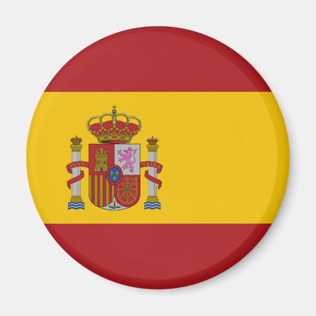 Spaniens flagga magnet (Framsidan)