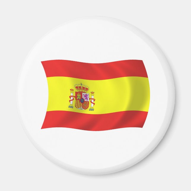 Spaniens flagga magnet (Framsidan)