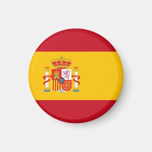 Spaniens flagga magnet (Framsidan)