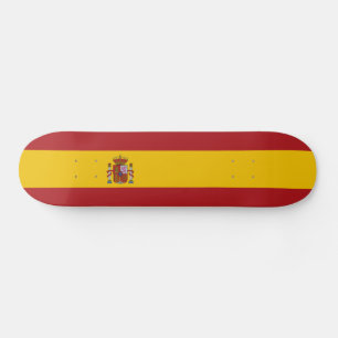 Spaniens flagga mini skateboard bräda 18,5 cm