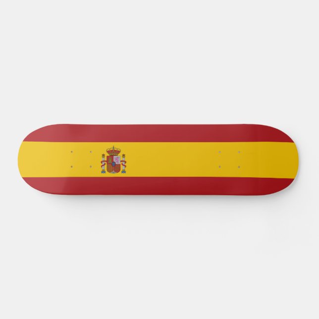 Spaniens flagga mini skateboard bräda 18,5 cm (Horz)