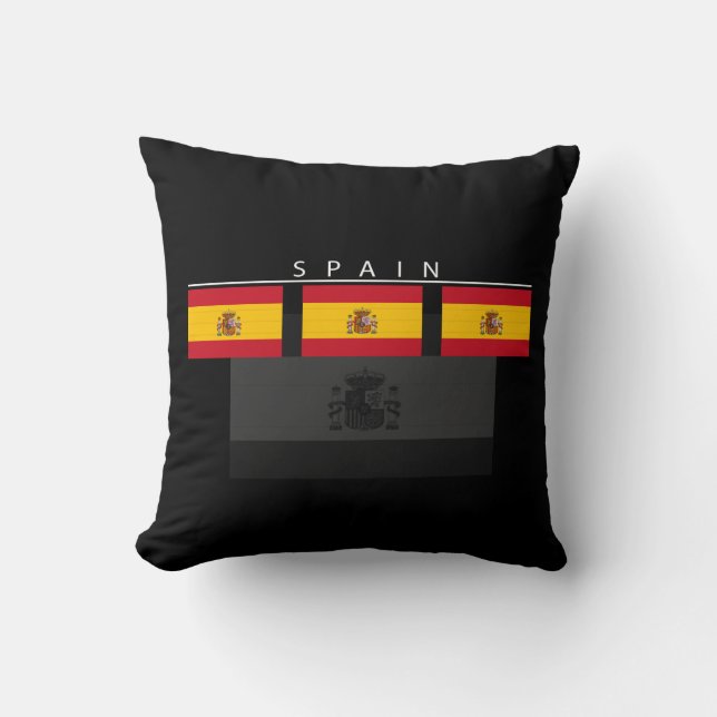Spaniens Flagga Pillow Kudde (Framsida)
