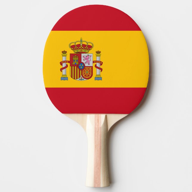 Spaniens flagga pingisracket (Framsidan)