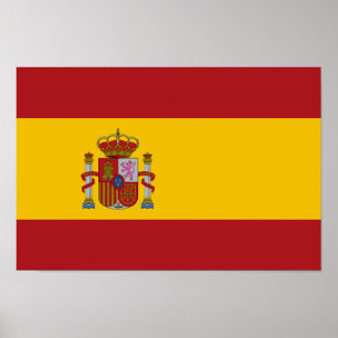 Spaniens flagga poster