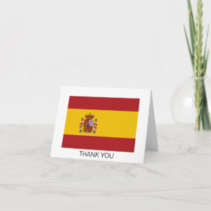 Spaniens flagga tack kort