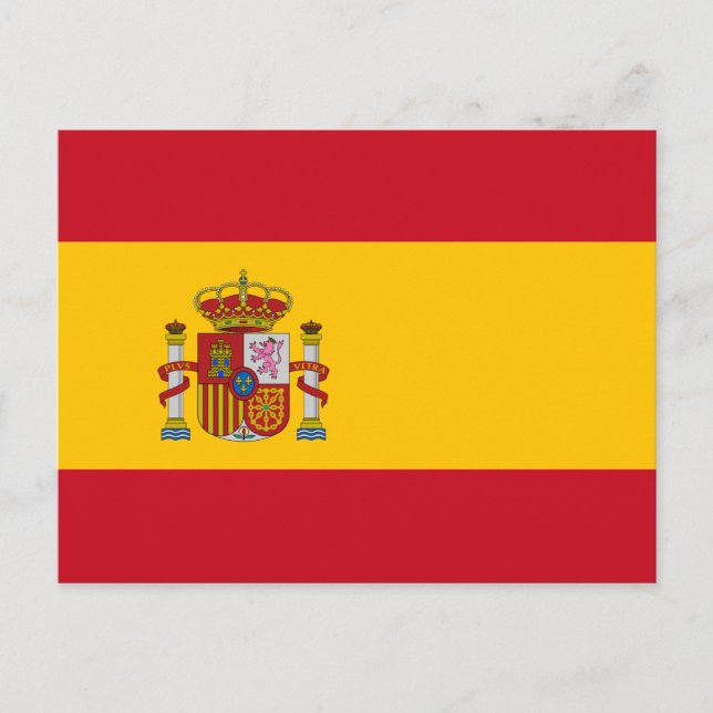 Spaniens flagga vykort (Framsida)
