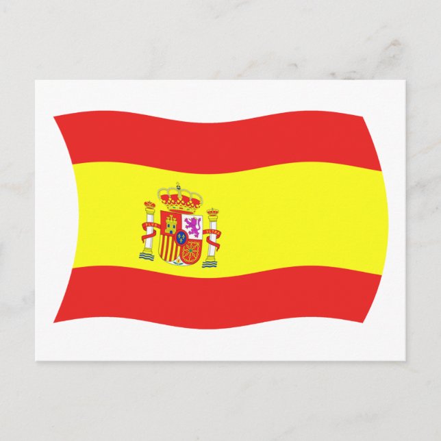 Spaniens Flagga vykort (Framsida)