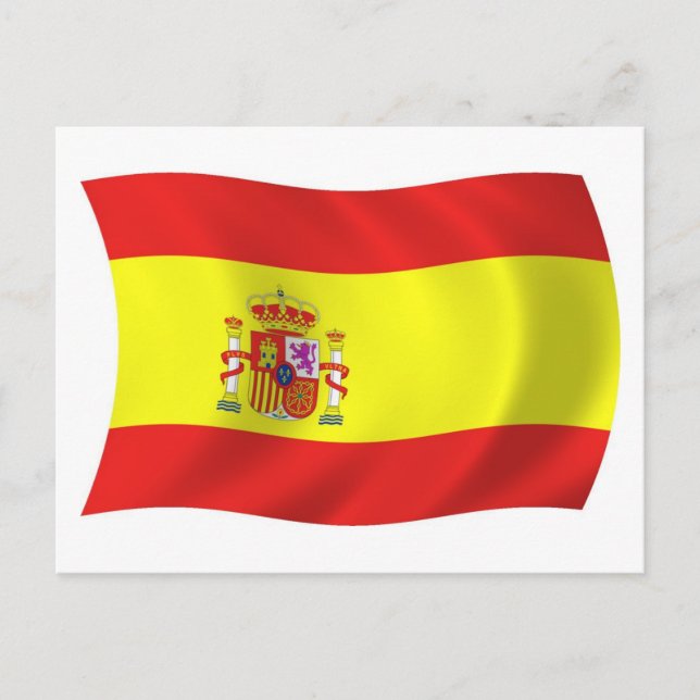 Spaniens flagga vykort (Framsida)