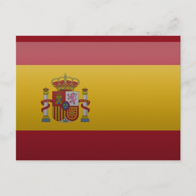 Spaniens flagga. vykort (Framsida)