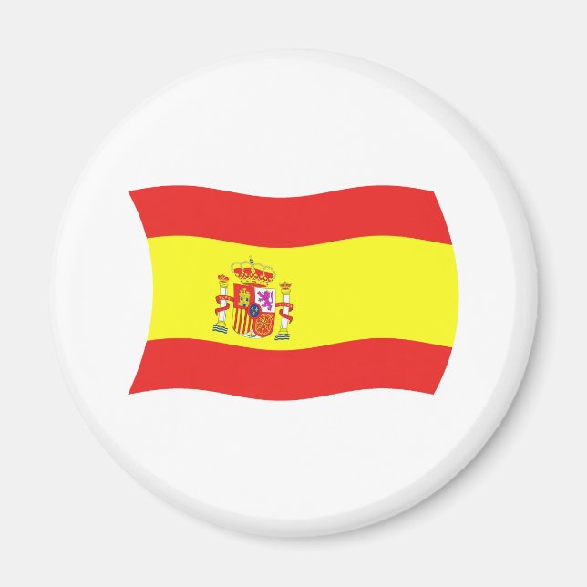 Spaniens flaggmagnet magnet (Framsidan)