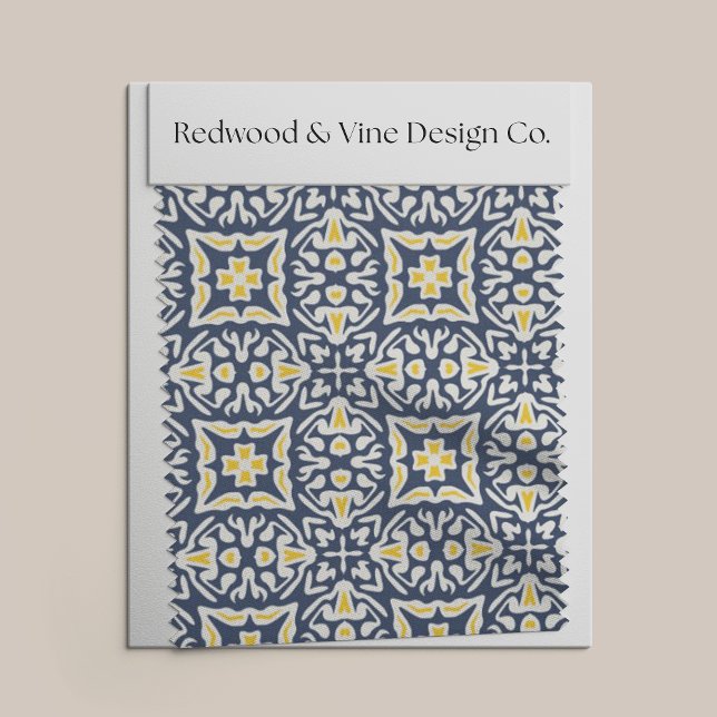 Spaniens flotta och Gult Tile Mönster Tyg (Skapare uppladdad)