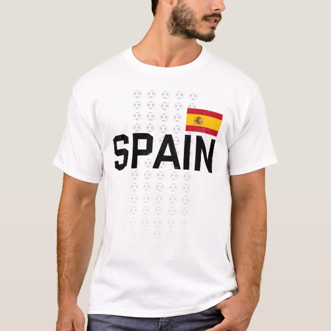 Spaniens fotbollslag Fläkt Flagga T Shirt (Framsida)