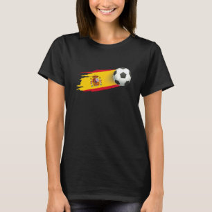 Spaniens fotbollsspelare Ball Spain Flagga Jersey T Shirt