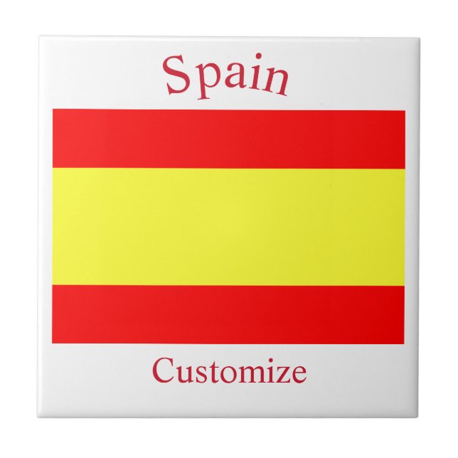 Spaniens landsflagga Thunder_Cove Kakelplatta (Framsidan)
