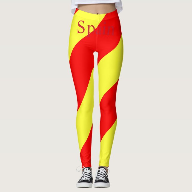 Spaniens landsflagga Thunder_Cove Leggings (Framsida)