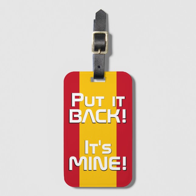 Spaniens nationella Flagga Patriotic Bagagebricka (Framsida vertikal)