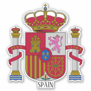 Spaniens nationella Jacka i Arm Patriotic Klistermärken
