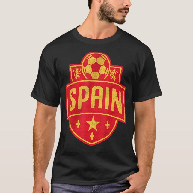 Spaniens spanska fotbollsspelare Spanien Flagga Es T Shirt (Framsida)