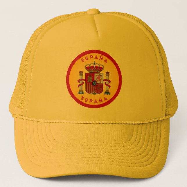 Spaniens statsvapen cirkelform  keps (Framsida)