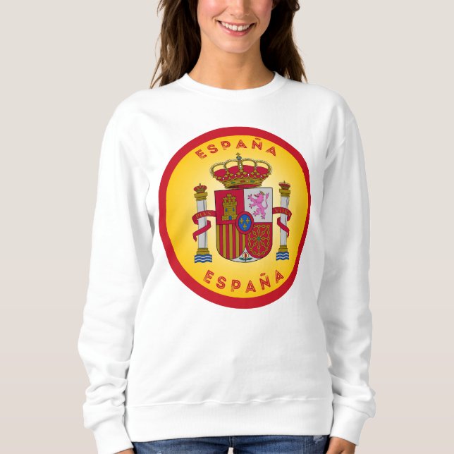 Spaniens statsvapen cirkelform  t shirt (Framsida)