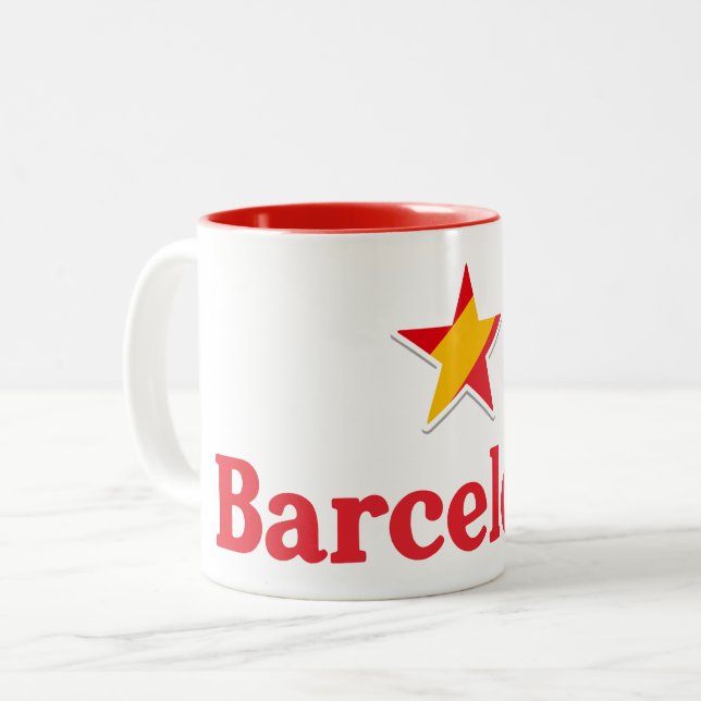 Spaniens stjärnor – Barcelona Två-Tonad Mugg (Framsida vänster)