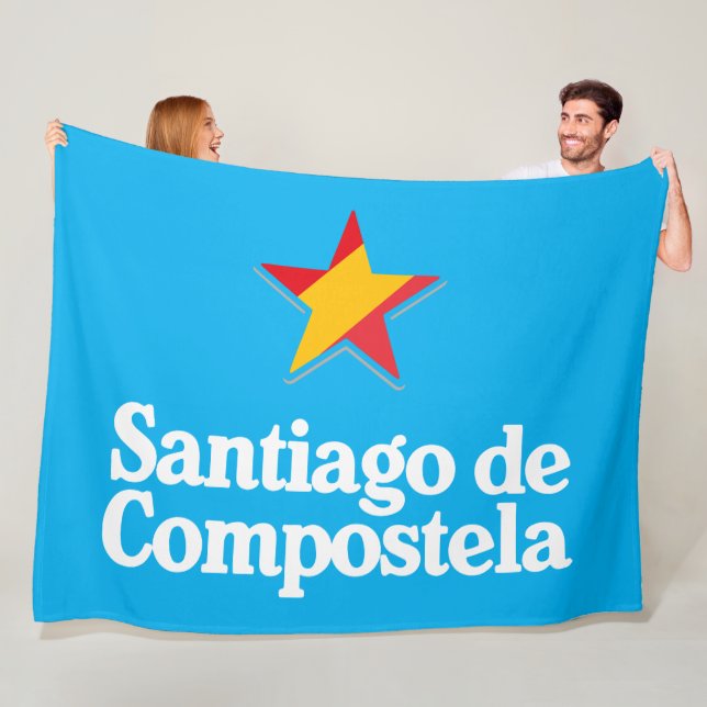 Spaniens stjärnor – Santiago de Compostela Fleecefilt (På plats)