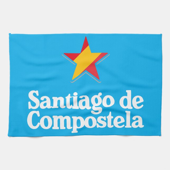 Spaniens stjärnor – Santiago de Compostela Kökshandduk (Horisontell)