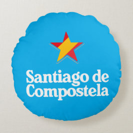 Spaniens stjärnor – Santiago de Compostela Rund Kudde
