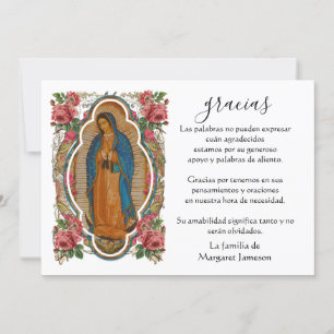 Spaniens Tack Mary Guadalupe kondoleans Kort