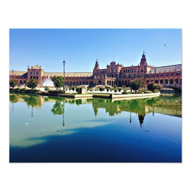 Spaniens torg Sevilla Fototryck (Framsidan)