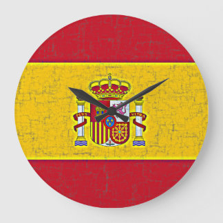 SPANIN FLAGGA Clock Stor Klocka