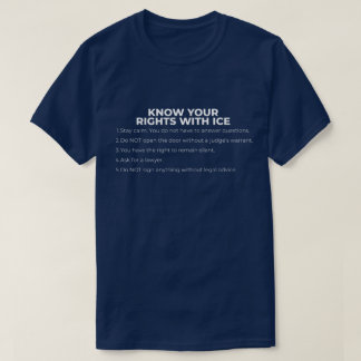 Spanish and English Know Your Rights ICE T Shirt