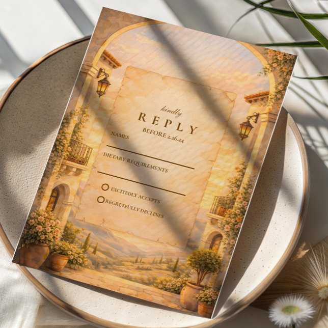 Spanish Archway Romance Wedding OSA Kort (Skapare uppladdad)