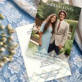 Spanish Blue Shades Overlay Vellum Shapes Photo  Inbjudningar