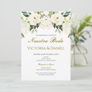 Spanish Boho Floral Wedding Inbjudningar