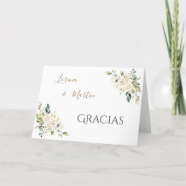 Spanish Boho Wedding Thank you card Tack Kort