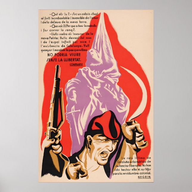 Spanish Civil War Poster I could not live without (Framsidan)